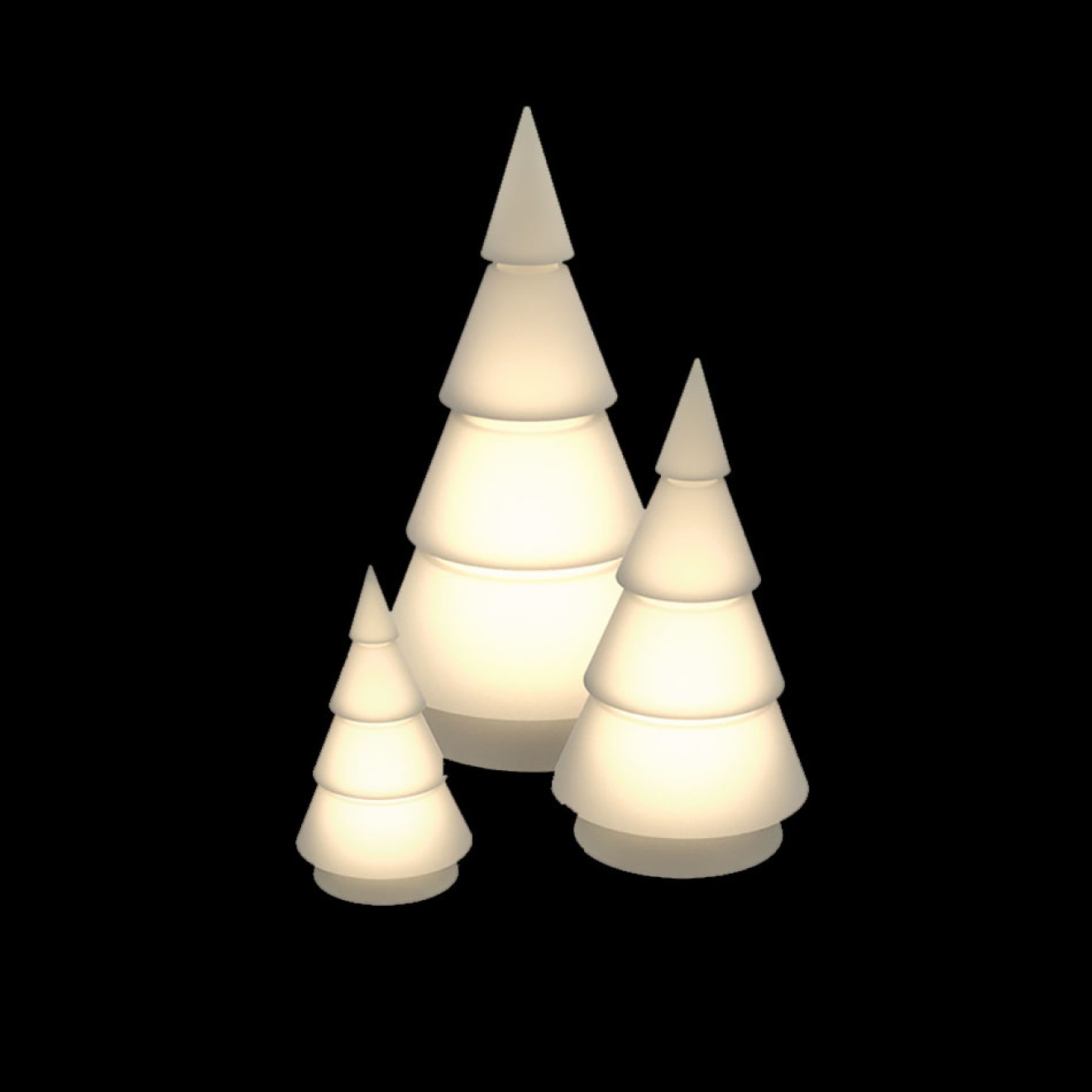 LED Deko-Weihnachtsbaum 3er Set